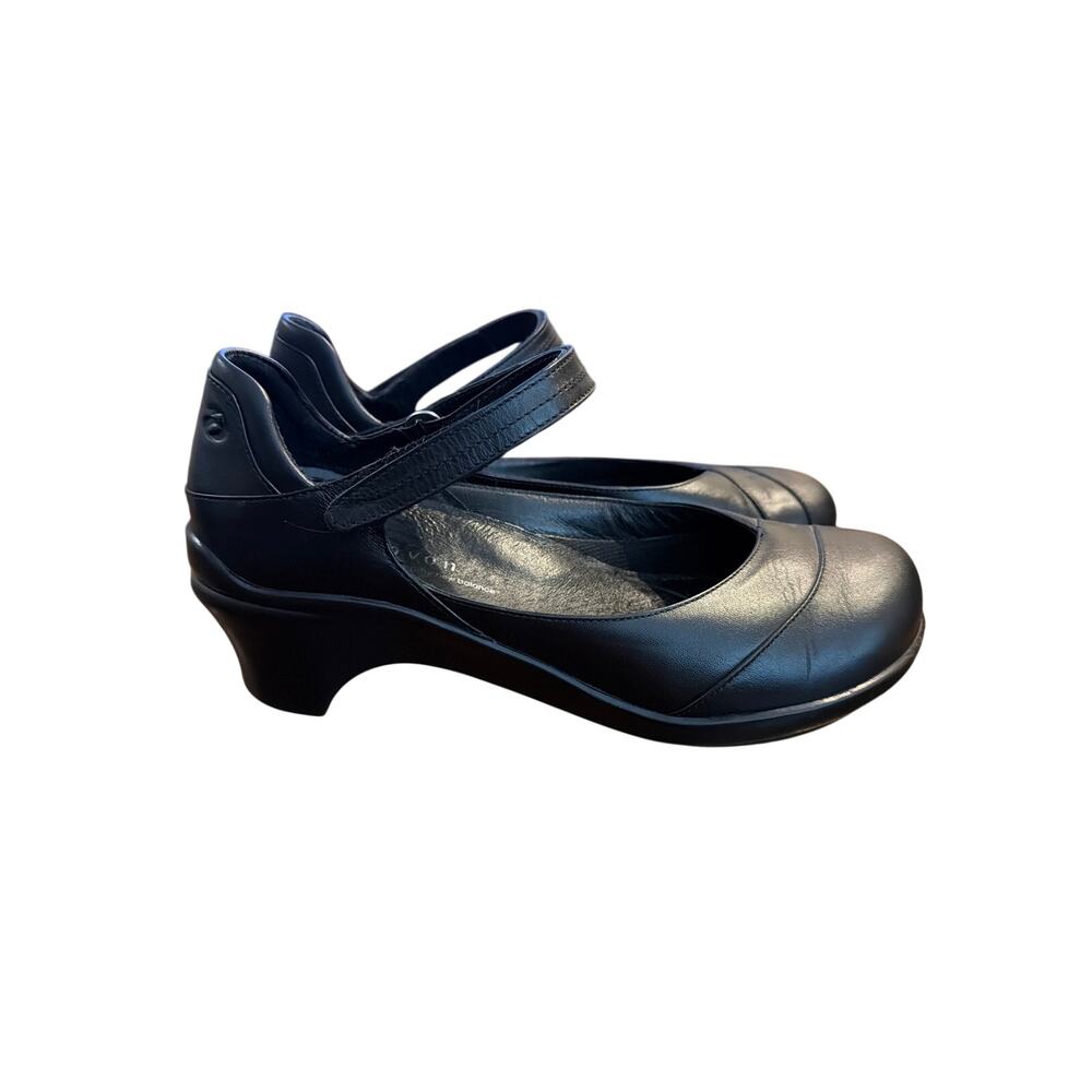 โญ๏ธ Womenโs Aravon Black Leather Mary Janes Comfort Shoes Size 7.5 Wide Timeless